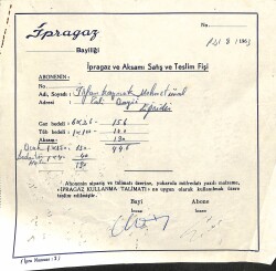 1963 İpragaz, İpragaz Ve Aksamı Satış Ve Teslim Fişi - İrfan Kaymak Antetli Islak İmzalı EFM(N)12035 - Gökçekoleksiyon