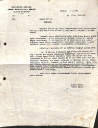 1963 Yılı Hasan Sütlaç tan Kemal Pekere Tebligat Belgesi EFM(N)10000 - 3