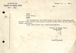 1964 Yılı Hasan Sütlaçtan Sabrii Karabörk Adına Telgraf EFM(N)9991 - 2