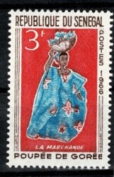 1966 Senegal Gorée Bebekleri Serisi La Marchande Posta Pulu PPT3241 - 