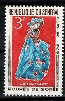 1966 Senegal Gorée Bebekleri Serisi La Marchande Posta Pulu PPT3241 - 1