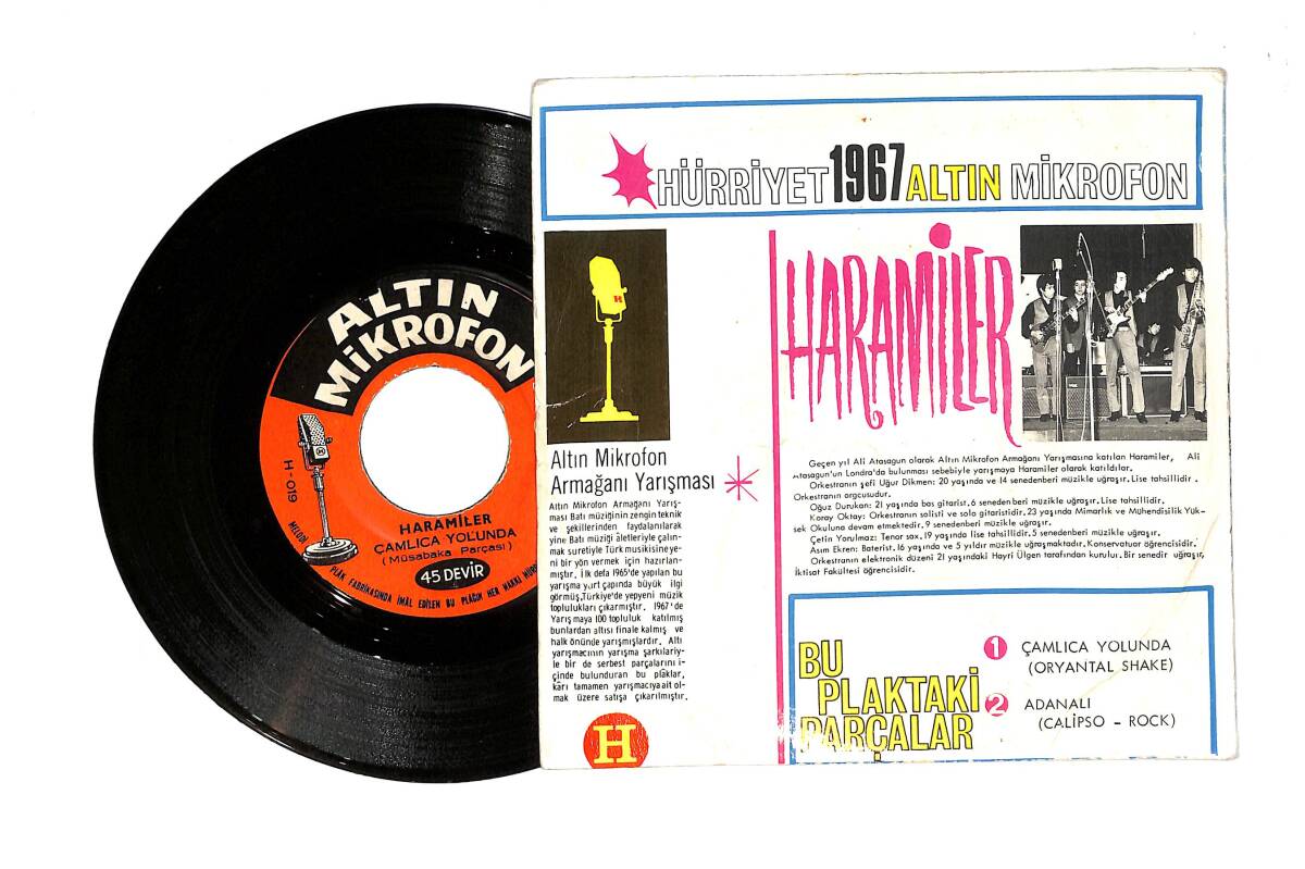 1967 Altın Mikrofon Haramiler - Adanalı / Çamlıca Yolunda PLAK (10/8) PLK23472 - 2