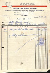 1968 HAK TENEKE Yılmaz Ortaç, Yaşar Özkorkmaz, Hüseyin Alan Antetli Damga Pullu Fatura EFM(N)10965 - Gökçekoleksiyon