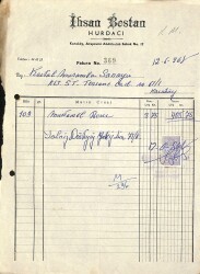 1968 İHSAN BOSTAN Hurdacı Antetli Damga Pullu Fatura EFM(N)10932 - Gökçekoleksiyon
