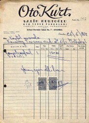 1968 OTO KURT Salih Kurtoğlu Oto Yedek Parçaları Antetli Damga Pullu Fatura EFM(N)10936 - Gökçekoleksiyon