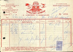 1969 Eskişehir Akın Nakliyat Ambarı Antetli Damga Pullu Islak İmzalı Fatura EFM(N)12050 - Gökçekoleksiyon