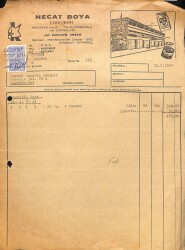 1969 NECAT BOYA FABRİKASI Mustafa Kılıç, Tuna Köseoğlu Antetli Damga Pullu Fatura EFM(N)10970 - Gökçekoleksiyon