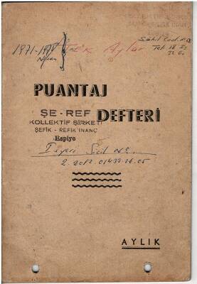 1969 Tüccar Aylık Puantaj Defteri EFM1267 - 1
