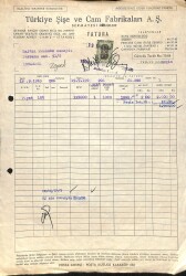 1969 Türkiye Şişe Ve Cam Fabrikaları A.Ş. Antetli Damga Pullu Makbuz EFM(N)10959 - Gökçekoleksiyon