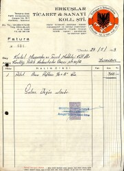 1969Erkuşlar Ticaret Sanayi Koll Şti Antetli Damga Pullu Islak İmzalı Fatura EFM(N)12046 - Gökçekoleksiyon