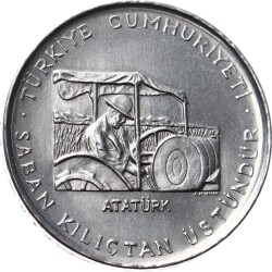 1970 - 2½ Lira FAO ÇİL *Saban Kılıçtan Üstündür* (Ters) TCM2437 - 1