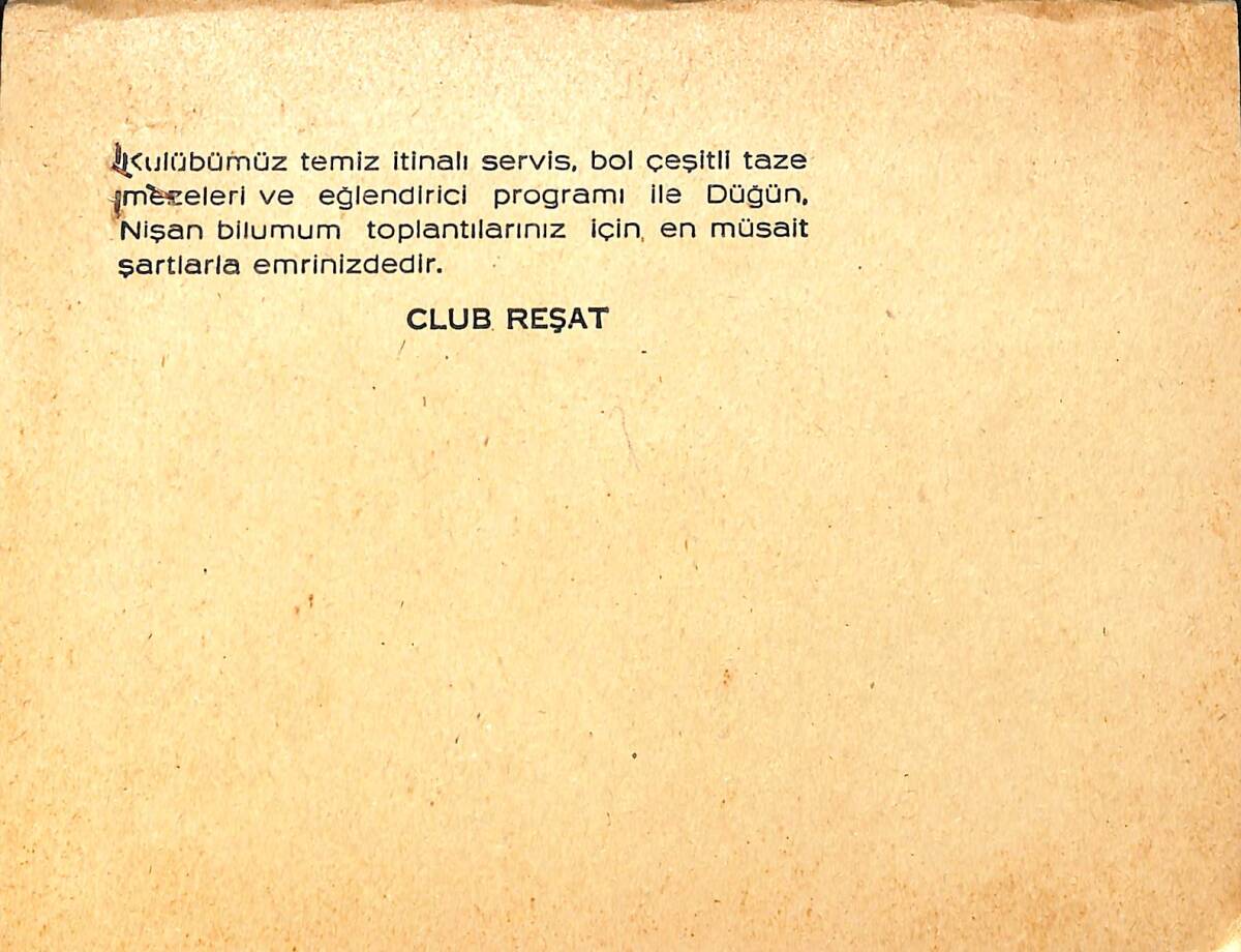 1970'ler Club Reşat (Üsküdar/İstanbul) Fotoğraf Kartı EFMN15348 - 3
