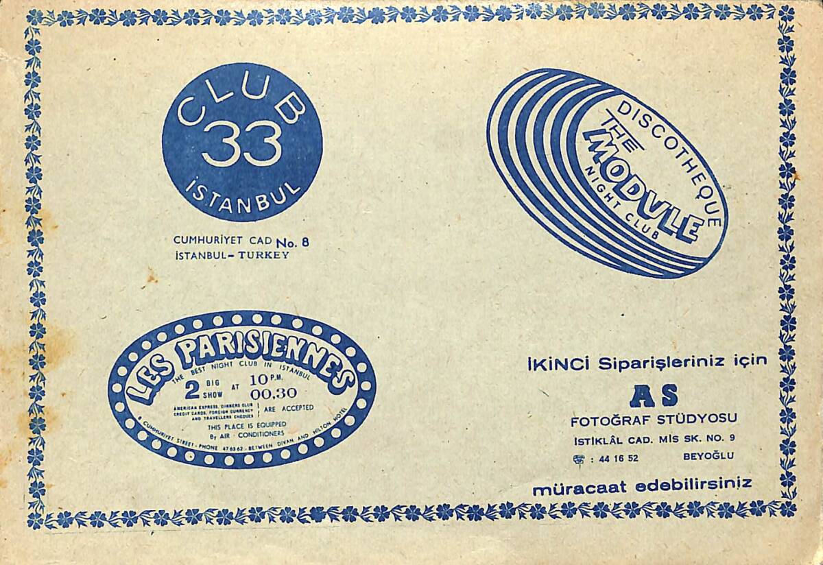 1970'ler Kervansaray Night Club&Restaurant (İstanbul) Fotoğraf Kartı EFMN15343 - 3