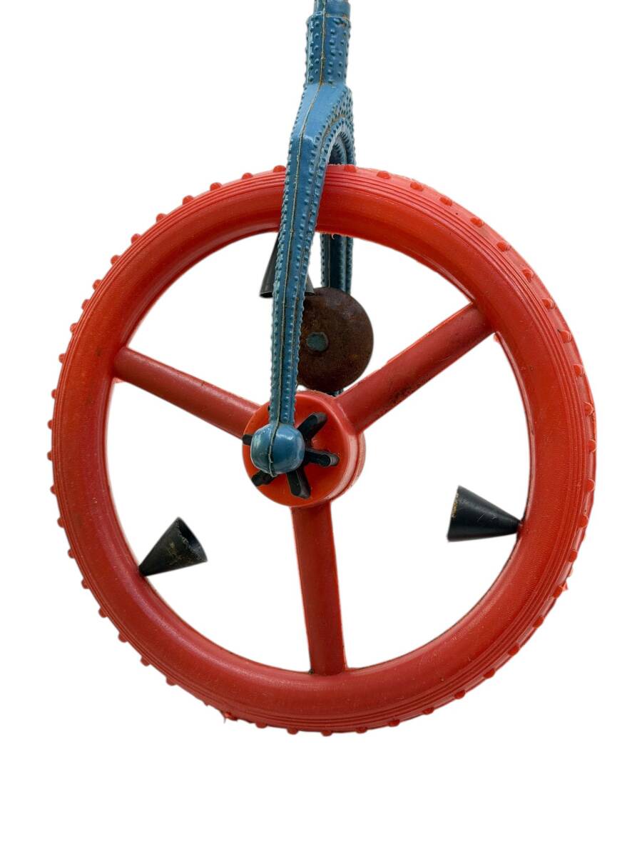 1970'ler Sürmeli Çın Çın Şişme Teker Oyuncak AOB5363 - 2