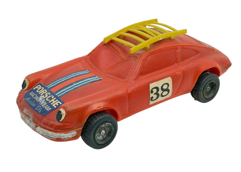 1970's Arıcılar Üfleme Plâstik Oyuncak Porsche Yarış Aracı AOB5167 - 1