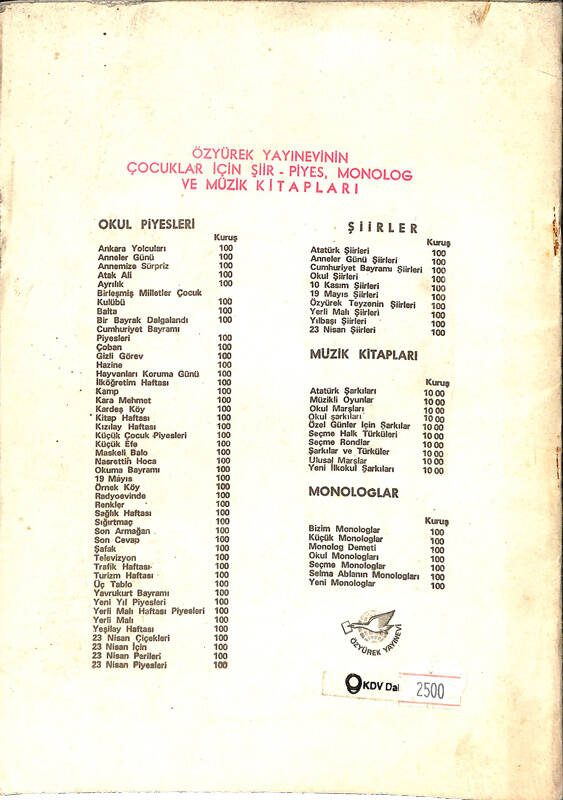 1970's Atatürk Şarkıları Ders Kitabı NDR100495 - 3