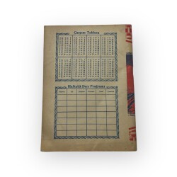 1970s Atatürk ve Türk Bayrak Görselli Gençlik Lise Defteri Çizgisiz 80 Yapraklı#AOB6054 - 2