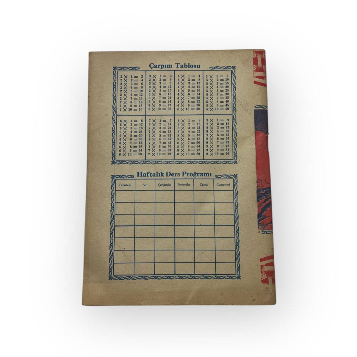 1970s Atatürk ve Türk Bayrak Görselli Gençlik Lise Defteri Çizgisiz 80 Yapraklı#AOB6054 - 2