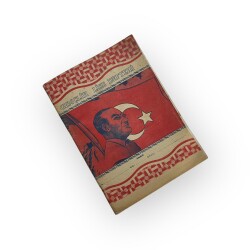 1970s Atatürk ve Türk Bayrak Görselli Gençlik Lise Defteri Çizgisiz 80 Yapraklı#AOB6054 - 4