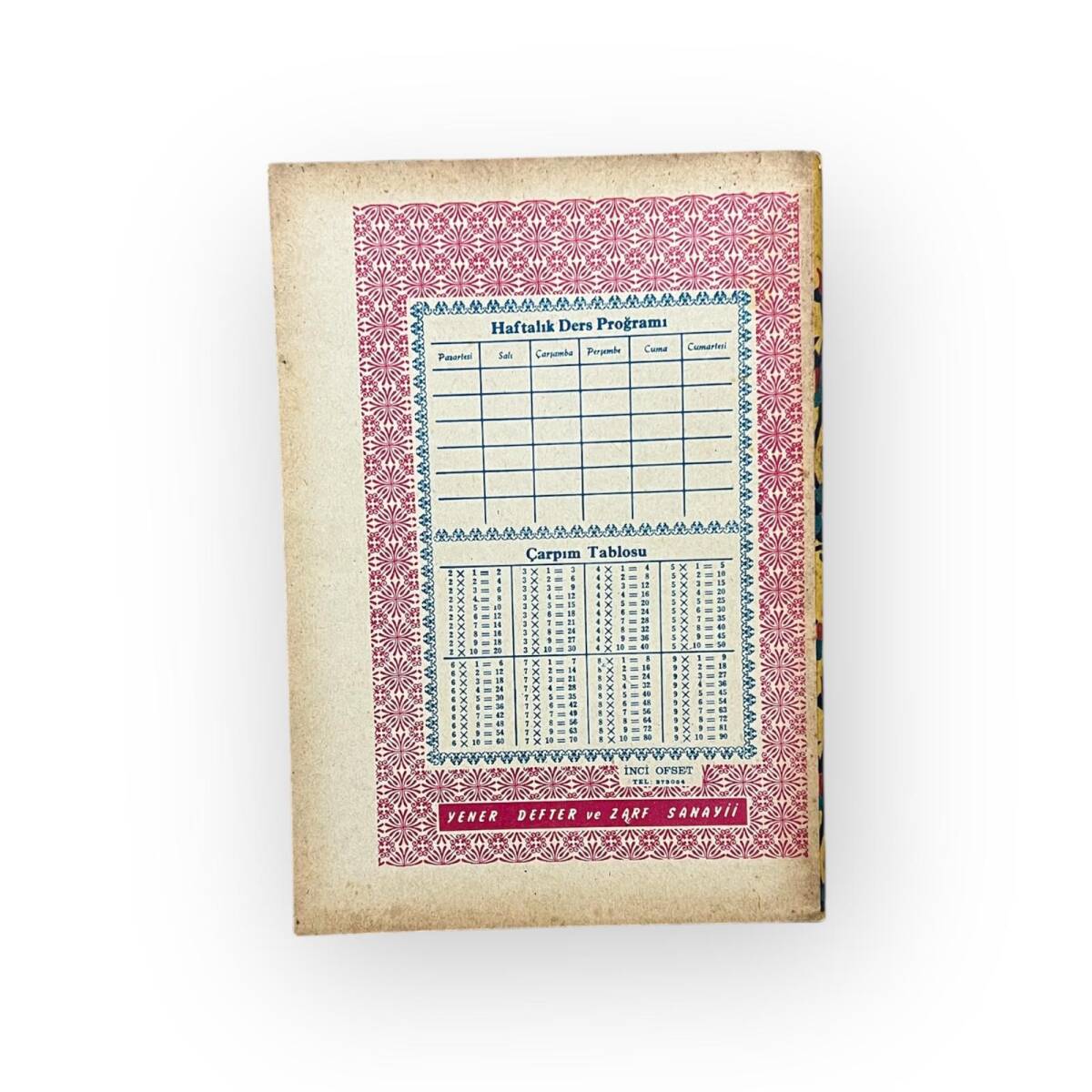 1970s Nostaljik Lise Defteri ( Yener Defter ve Zarf San ) - 40 Yapraklı #AOB5119 - 2