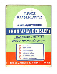 1970's Ortaokul 1.Sınıf Türkçe Karşılıklarıyle Herkes İçin Yardımcı Fransızca Dersleri Kitabı NDR99749 - 4