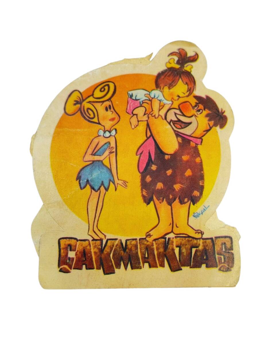1970's Taş Devri (Fred Çakmaktaş-Wilma-Pebbles) Sticker Çıkartma AKS1897 - 1