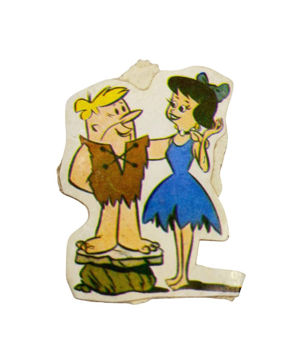 1970's Taş Devri (Fred Çakmaktaş & Wilma) Sticker Çıkartma AKS1892 - 1