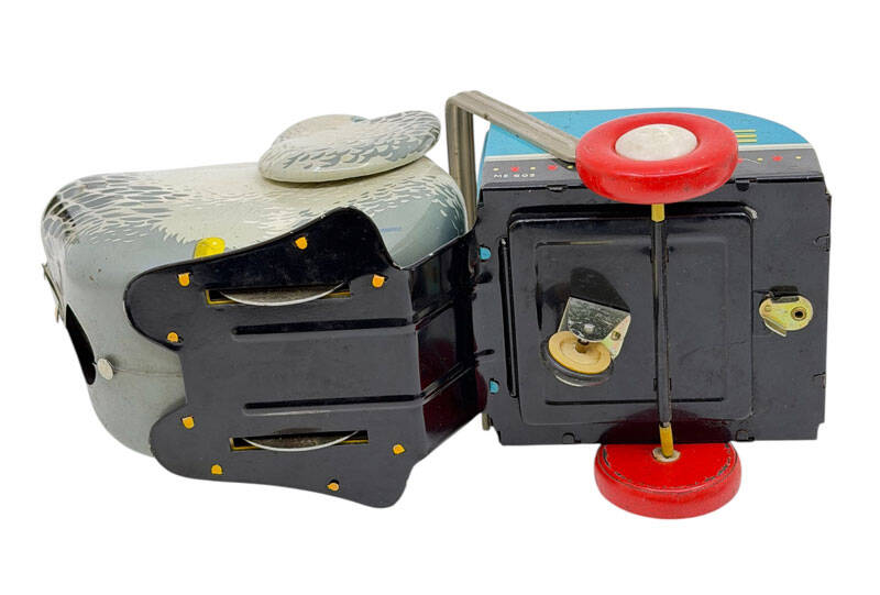 1970's Teneke Oyuncak Pilli Tavuk & Civciv AOB5440 - 6