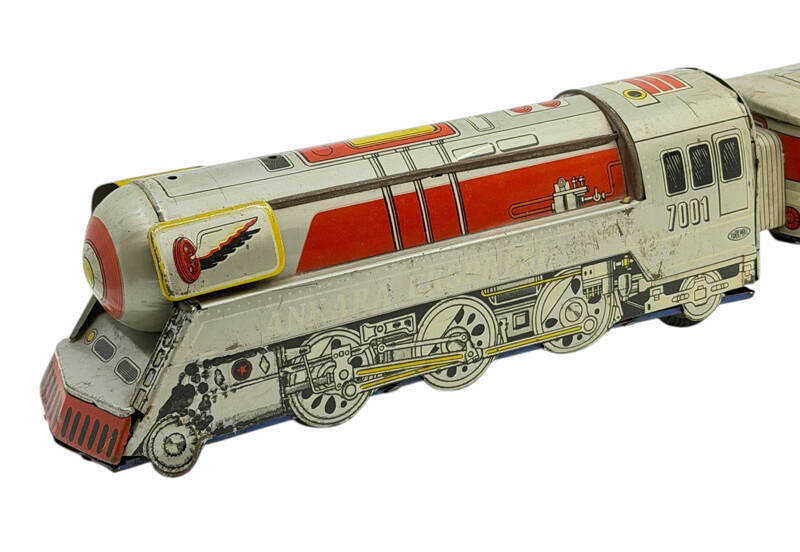 1970's Türk Malı Alasya Teneke Oyuncak Ankara Ekspresi Vagonlu Treni AOB5104 - 2