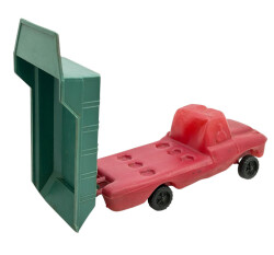 1970's Üfleme Plâstik Büyük Boy Oyuncak Damperli Kamyon AOB5443 - 4