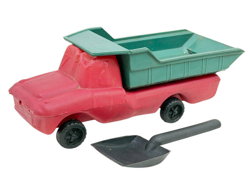 1970's Üfleme Plâstik Büyük Boy Oyuncak Damperli Kamyon AOB5443 - 7