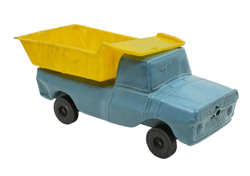 1970's Üfleme Plâstik Damperli Oyuncak Kamyonet AOB5170 - 3
