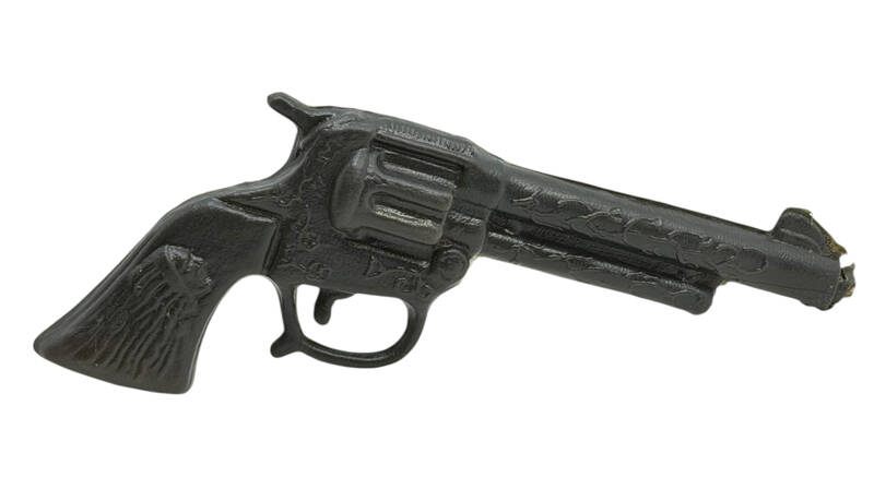 1970's Üfleme Plâstik Oyuncak Kovboy Su Tabancası AOB5092 - 1
