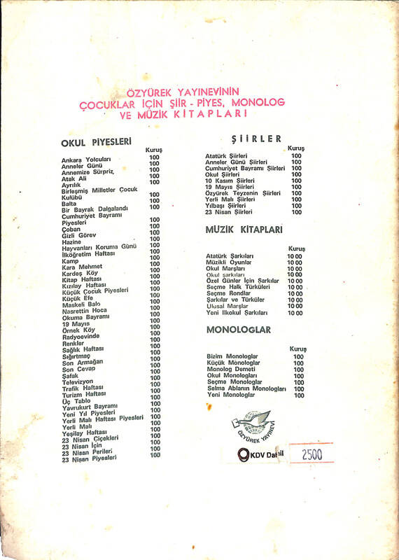 1970's Ulusal Marşlar Ders Kitabı NDR100496 - 3