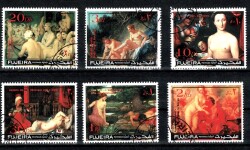 1972 Füceyre Emirliği (Günümüz BAE) Klasik Sanat ve Ünlü Tablolar Damgalı 6'lı Pul Lotu PPT3042 - Gökçekoleksiyon
