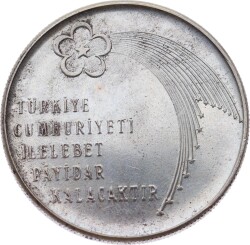 1973 - Türkiye Cumhuriyeti 50.Yılı Gümüş Hatıra Para ′′Yüz Lira′′ TCH785 - 2