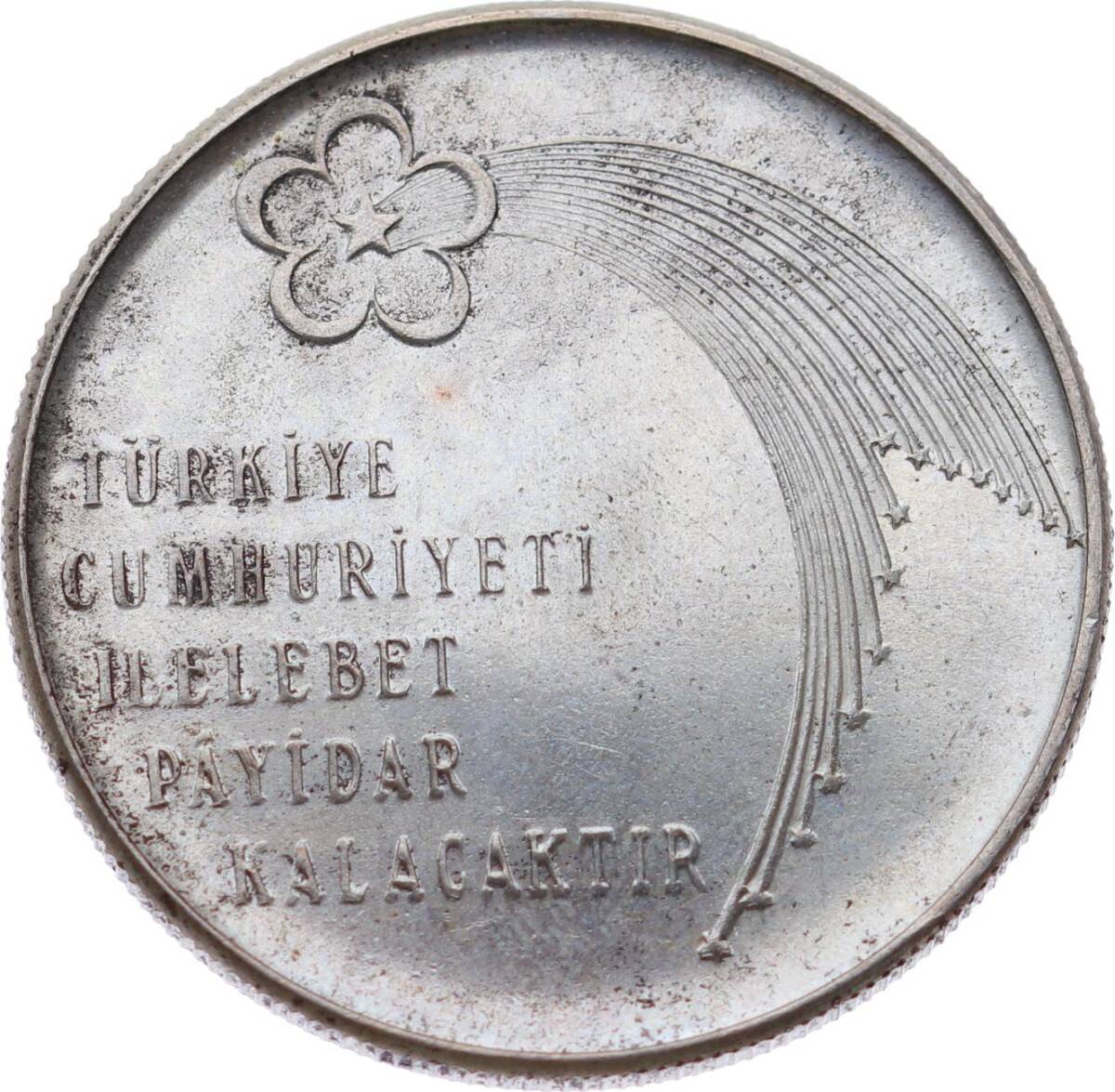 1973 - Türkiye Cumhuriyeti 50.Yılı Gümüş Hatıra Para ′′Yüz Lira′′ TCH785 - 2