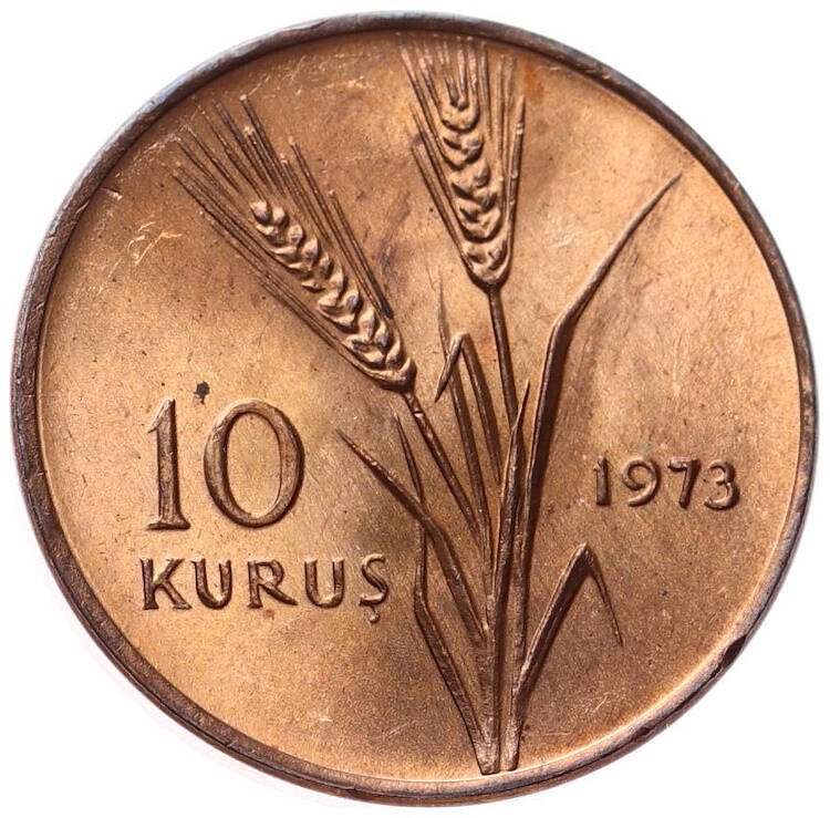 1973 Yılı 10 Kuruş - ÇİL TCM3250 - 3