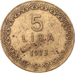 1973 Yılı 5 Lira İstanbul Cezaevi İşyurdu Bayrampaşa Jeton JTF764 - Gökçekoleksiyon