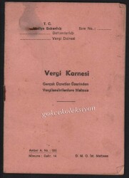 1973 Yılı Vergi Karnesi EFM472 - 1