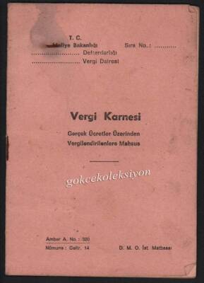 1973 Yılı Vergi Karnesi EFM472 - 1