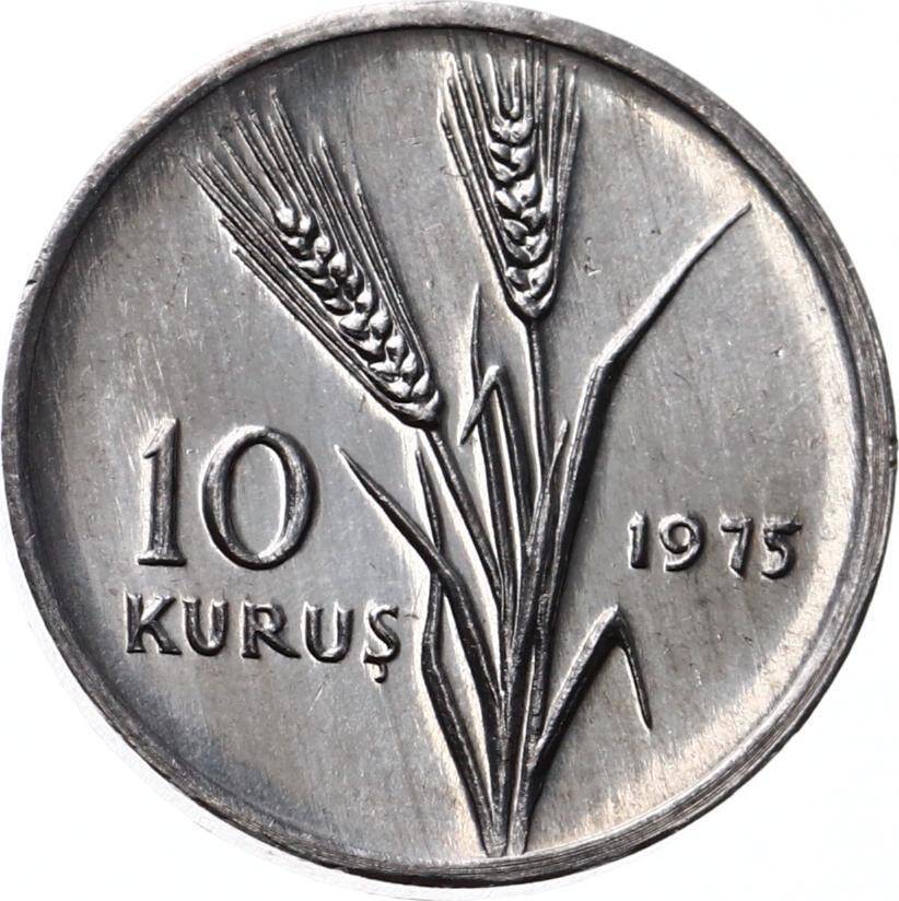 1975 FAO 10 Kuruş Saban Kılıçtan Üstündür ÇİL TCH709 - 2