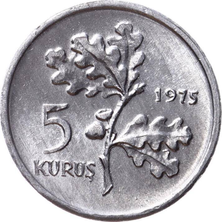 1975 - 5 Kuruş FAO (Aile Planlaması) ÇİL FAO22 - 2