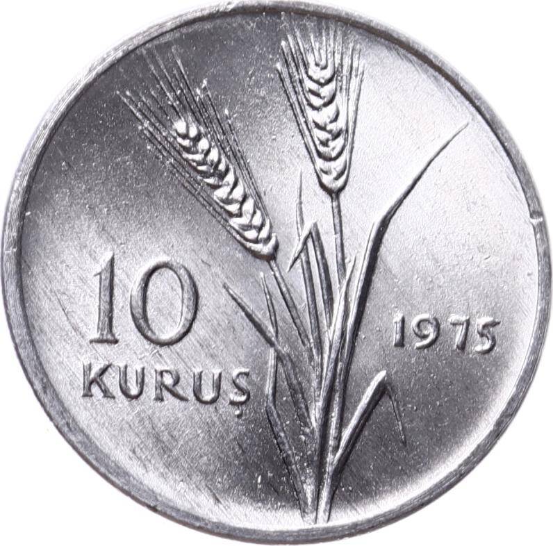 1975 Yılı 10 Kuruş - ÇİL TCM3134 - 1