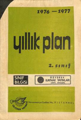 1976-1977 2. Sınıf Yıllık Çalışma Planı DRG1555 - 1