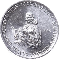 1976 FAO 10 Kuruş Kadının Süsü Kültür ve Erdem Olmalıdır ÇİL FAO19 - 3