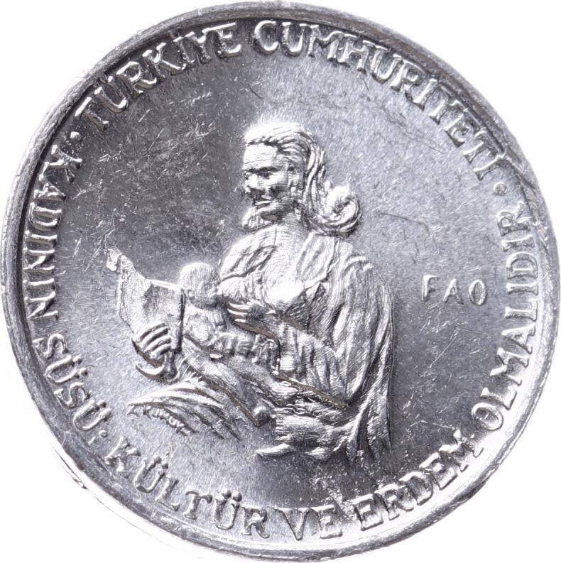 1976 FAO 10 Kuruş Kadının Süsü Kültür ve Erdem Olmalıdır ÇİL FAO19 - 3
