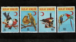 1976 Kızılay Gençlik Pulları Balıklar Temalı Komple Tam Seri (4 Adet) - MNH PPT2584 - Gökçekoleksiyon