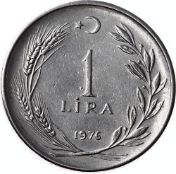 1976 Yılı 1 Lira (Düz) ÇÇT+ TCM1377 - 1