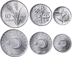 1975 Yılı 10/5/1 Kuruş Set - ÇİL TCM3233 - Gökçekoleksiyon
